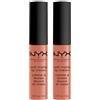 NYX Professional Makeup Soft Matte Lip Cream Tinta Labbra Tonalità Abu Dhabi Lunga Durata Finish Matte Cremoso Leggero Colore Extra Pigmentato - 2 Rossetti da 8ml