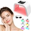 Chensyo Lampada Led Per La Cura Del Viso Lampada Da Maschera 7 In 1 Con Occhiali Di Protezione Per Il Viso Adatto Per Saloni Di Bellezza Assistenza Sanitaria (Bianco)