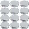 Hulless Barattolo di latta in alluminio da 120 ml, con coperchio a vite in alluminio, rotondo, per cosmetici, balsamo per labbra, crema, confezione da 12.