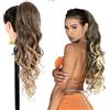 Ser Mulher Extension Coda Di Cavallo con Laccio, Capelli Ondulati 70 cm, Facile e veloce da applicare (T2-27-613 Blonde Degradee)
