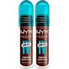 NYX Professional Makeup Lip I.V. Gloss Stain Idratante 2in1 Lipgloss e Tinta Labbra Applicatore a Goccia Formula Vegana con Vitamina B12 e Magnesio Tonalità 06 Espresso Soak - 2 Lipgloss da 5ml