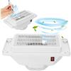 Brrnoo 6W Aspirapolvere per unghie da tavolo silenzioso Strumento per pedicure per manicure Dispositivo per collettore di polveri per unghie con ventola per salone per unghie professionale Bianco(EU)