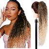 Ser Mulher Coda Di Cavallo Extension CAROL, Capelli Ricci, 70 cm (T2-27-613 Blonde Degradee)