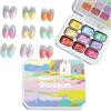 Generico Vernice Gel Per - Set Di 9 Colori, Formula A Lunga Durata Senza Strofinamento, Kit Gel Per Pittura Per Unghie, Set Da Disegno Smalto, Design Polimerizzazione A LED UV | Unghie Artistiche Per