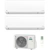 Fujitsu Climatizzatore Condizionatore Dual Split Fujitsu Kj Inverter 9000+12000 Btu con Aoeg18kbca2 White - New - 9+12