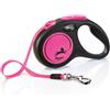 Flexi guinzaglio Neon M fettuccia 5m rosa