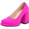 LaShoes StyliShoes Scarpe da donna con tacco alto e slip-on, con plateau, fucsia, 38 EU