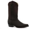 Grinders Stivali Texani a Punta da Uomo in Vera Pelle Stile Cowboy Nero o Marrone Nero 40EU-6UK