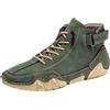 Générique Scarpa Uomo Inverno Caldo - Scarpa Alto Casual Stivaletti Pelle Tacco Piattaforma Caldi E Comodi Stivali In Pelle Per Donna Sport Leggero All'aperto, verde, 40 EU