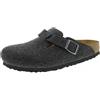 Birkenstock 160373 Boston Anthracite, Felt Zoccoli Uomo, Anthracite EU 40