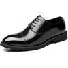 VIBLiSS Scarpe da Uomo con Rialzo in Pelle, Scarpe Stringate Che Aumentano L'altezza per Matrimoni Aziendali Maschili,6cm Black,40 EU