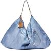Liu Jo Borsa a Spalla Media Denim Blu, Chiusura con Cerniera, Manico Singolo, 58 x 38 x 5 cm, Poliuretano