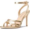 HDEUOLM Donna Spillo Alto High Tacco Heel Rotonda Punta Sandali Slingback Cinturino alla Caviglia Fibbia da Matrimonio Dress 10 CM Heels Giallo 38 EU