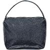 L'AURA Astuccio Baby glitter grigio piombo. Hand bag, borsa a mano o a spalla. 100% Hand Made. Borsa da donna ragazza tracolla. Ideale per shopping, mare o sport, da giorno o da sera