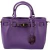 LBF - La Bottega di Firenze Borsa a Mano Euforia, Viola, 25x12x20 cm, Vera Pelle, Design Elegante, con Tracolla, Tasche Multiple, per Tutte le Stagioni