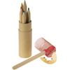 Set 6 matite colorate FSC con temperamatite e confezione cilindrica Libbie personalizzate o neutre