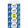 Foxy Fazzoletti di Carta Tascabili Ipoallergenici 4 Veli 25 Confezioni da 10 Pacchetti 100% Pura Cellulosa Certificazione FSC Confezione Riciclabile 100% Energia Elettrica Rinnovabile