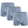 FAMI HELPER Confezione da 3 Boxer per Incontinenza da Uomo 250 ml Tampone Assorbente per Urina in Cotone Lavabile e Riutilizzabile Mutande Uomo per Incontinenza Blu Grigiastro Taglia 4XL
