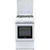De'Longhi DL 554 GW - Cucina a gas con forno, 4 fuochi, 50x50 cm, Bianco, Classe energetica A