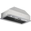 Wiggo D631B - Cappa aspirante da incasso, 60 cm, 300 m³/h, 3 livelli, classe di efficienza energetica D, con 2 filtri a carbone, colore: grigio