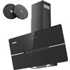 IsEasy Cappa Cucina 90 cm, IsEasy Cappa Aspirante 90cm con 578 m³/h Forte Aspirazione, Touch Control, 3 Livelli di Regolazione, Ricircolo e Modalità di Scarico, Nero, 58 dB, Efficienza A++
