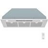Awoco Cappa aspirante in acciaio inox da 14-1/2 pollici D da 650 CFM, luci a LED, filtri deflettori per cappa in legno (R36)