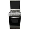 Lar.el Larel Cucina 50x50 Forno a Gas con Grill Elettrico Inox Coperchio in Vetro CUC.L5005VX