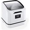 ksamwjf Lavastoviglie da tavolo completamente automatica, adatta per la cucina 1200 W ogni 3 litri d'acqua, tocca il pulsante a 360 gradi per la cura del bambino, funzione di asciugatura all'aria e