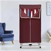 Mermajestic Mini asciugatrice portatile, grado di impermeabilità IPX1 PTC a cinque strati, timer, asciugatrice elettrica a basso rumore con quattro ruote per case, appartamenti, roulotte (rosso