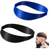 TXUJZP Set 2 Bande Guida Taglio Capelli Silicone Curvo, Flessibile per Rasatura Fai da Te, Strumento Modello Attaccatura Scollatura Uomo, Casa, Nero e Blu