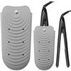 Generic Custodia in silicone resistente al calore, tappetino termico per ferro arricciacapelli, piastra per capelli, piastra e strumenti per capelli caldi (grigio chiaro, S)