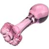 Yudscyllic Plug Anale in Vetro Plug Anale in Cristallo Liscio Con Anello Di Trazione Massaggiatore Prostatico Stimolatore Del Punto G Giocattoli Sessuali Per Coppie,E