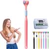 Gienslru Sensory Joy Spazzolino da denti a 3 lati, Spazzolino da denti a tre lati, setole morbide a forma di V, pulisce ogni dente per coprire completamente lo spazzolino (rosa (adulto))