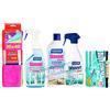 yeshi SET : GLASNET SPRAY 750ML+GLASNET FORTE 500ML + WANNET EASY 500ML+ PANNI GAMEX+Pacco 5 Pezzi Panni Microfibra 30X40 cm