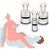 Generico 3 Pcs Set Clit Nipple Twist Suckers, Tassa di aspirazione manuale regolabile per coppie Gioca più sensibilità, SM Sex Toys Flirt per donne Uomini Amore estremo (Diametro: 2 Pcs 5.3cm + 1 Pcs 2.9cm)