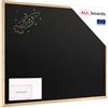 ALLboards Lavagna nera da gesso 100x80 cm con cornice in legno ECO, lavagna cancellabile per ristorante, lavagna da parete