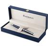 Waterman Hemisphere, Penna a sfera, lacca blu con finiture in palladio, punta media, inchiostro blu, confezione regalo