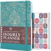 Legend Planner Agenda oraria - Agenda settimanale e giornaliera con fessure orarie. Agenda per appuntamenti per lavoro, senza data, A5 (verde viridiano)