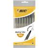 BIC Round Stic Penna a sfera, Nero, Sacchetto da 8