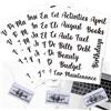 Prefdo 80 etichette adesive per buste per contanti, colore nero, per raccoglitori di bilancio, per buste per contanti e raccoglitori A6, organizer per denaro