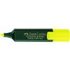 Faber-Castell - Evidenziatore Texliner 48 ricaricabile, punta a scalpello, 1-5 mm, colore fusto: verde scuro, colore inchiostro: giallo (10 pezzi), riceverete 1 confezione da 10 pezzi