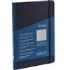 Fabriano Ecoqua Plus - Quaderno rilegato in tessuto, 14,7 x 21,1 cm, bianco, blu navy, 80 fogli, certificato FSC, senza acidi, senza cloro, 10,9 kg (90 g/m²), carta bianca Bioprima