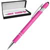 BYWEXCLESD Penne Personalizzate con Scritta Nome Inciso Penne a Sfera Personalizzabili con Stilo Regalo per Matrimonio Compleanno Natale La Laurea Ufficio Commerciale, Rosa
