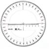 SagaSave 1 goniometro rotondo completo, strumenti di misurazione in plastica a 360 gradi, per matematica organica, semicerchio, goniometro, disegno, modello, strumento di progettazione, righello, 10 cm