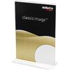 Deflecto Porta-avvisi con base a T Deflecto - A4-21x9,3x30,5 cm - 47801