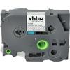 vhbw Cassetta nastro compatibile con Brother PT 9600, 9400, 9200 DX, 9200 PC, 9500 PC, 9700 PC etichettatrice 8m x 18 mm bianco su trasparente