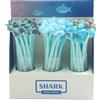 Joucien Penna neutra a forma di squalo del fumetto 6pc-0.5mm Great White Shark Soft Silicone Cartoon Neutral Pen - Blu