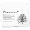 UTTSCHEID Lotto di 5 - Biglietti di ringraziamento - Lutto - Condoglianze - Decesso Funerali - Carte con Buste - Formato A6 (10,5 x 14,8 cm) - Albero d'Inverno
