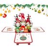 Generic Biglietto di auguri natalizio 3D con albero di Natale, biglietto musicale con luce, divertente centrotavola invernale per adulti e bambini, per feste in casa, scrivania