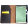 YIYUS Custodia in pelle compatibile con Rite in the Rain & Rocketbook Mini Notebook, copertina a spirale superiore rilegata per notebook con tasca da 3 X5 con portapenne, marrone scuro